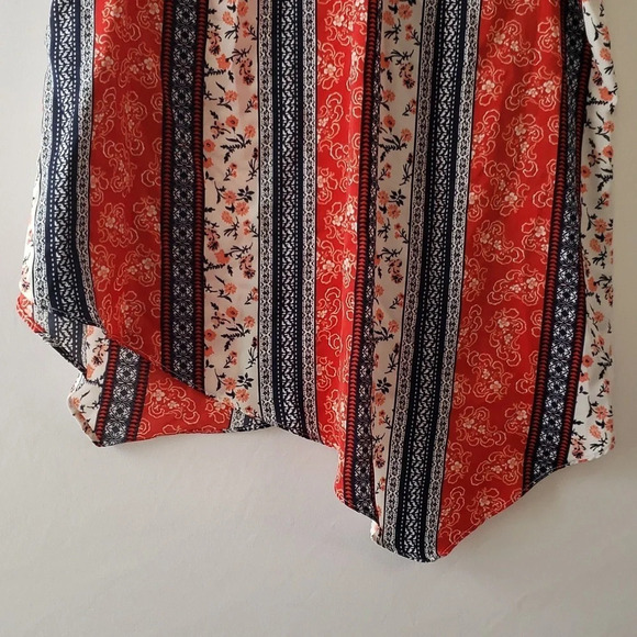 Cato Est. 1946 Sleeveless Blouse Handkerchief Hem sz Large Vintage Quilt Pattern - Picture 3 of 15